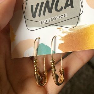 SOLD 🚫 Custom made Gold Plated bead PIN EARRINGS